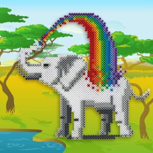 perler-rainbow-elephant